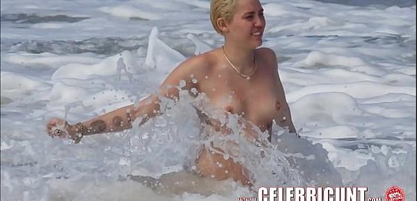  Nude Celebrity Fun With Miley Cyrus Tits and Pussy